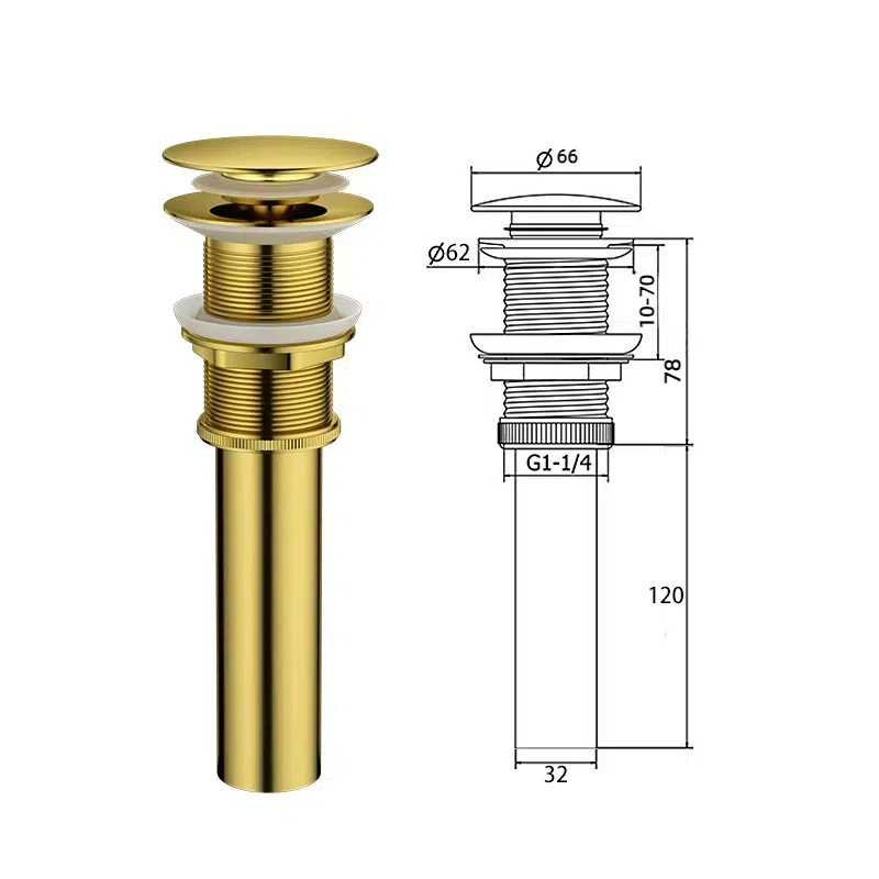 Drain Pipe Clip - Bonde de lavabo à poussoir avec